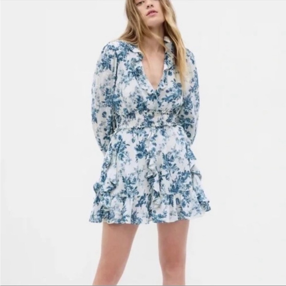 NWT LoveShackFancy x GAP Floral Ruffle Dress S